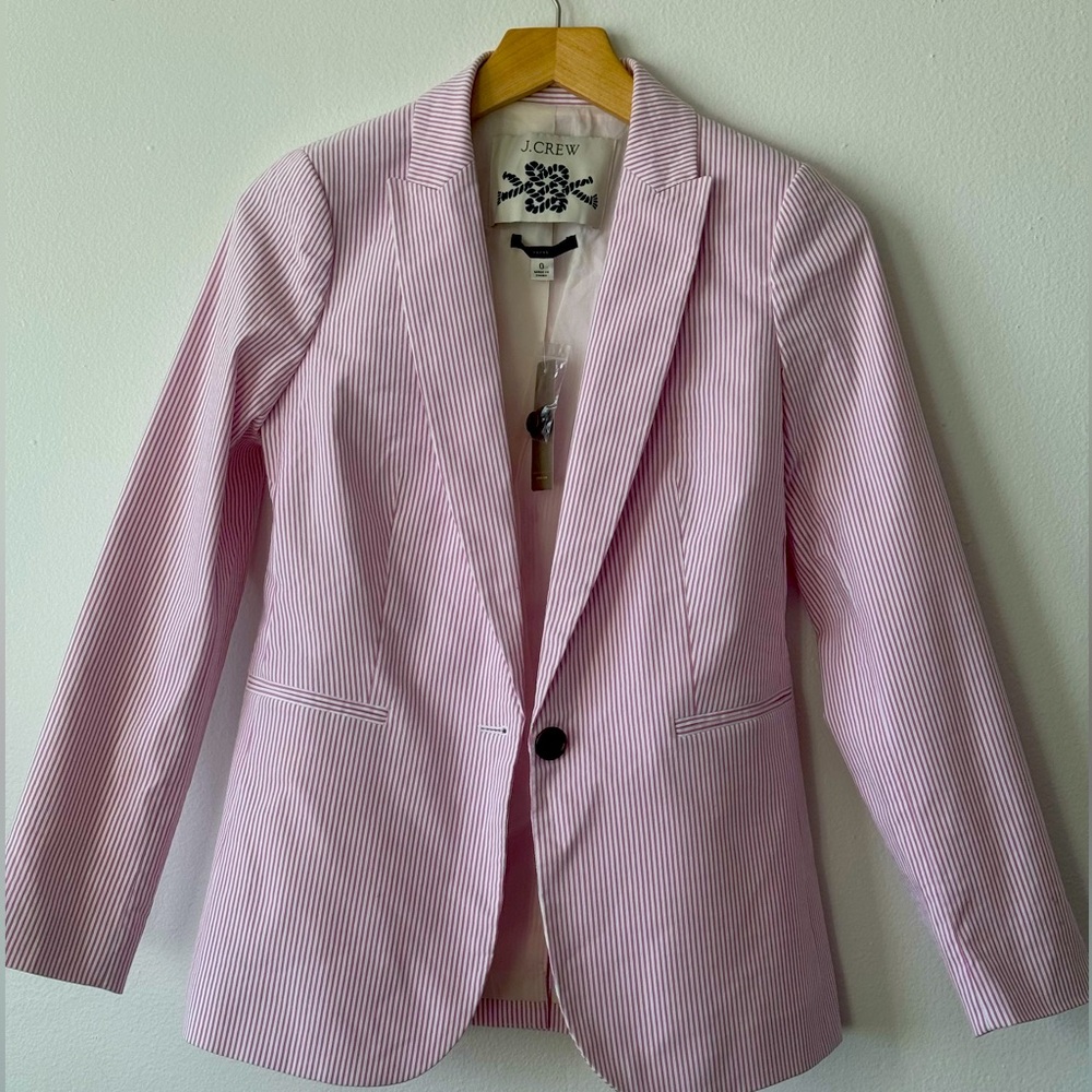 Jcrew Candy Stripe Blazer NWT blue